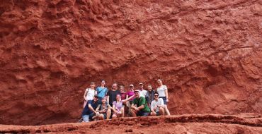 Rote Felswand