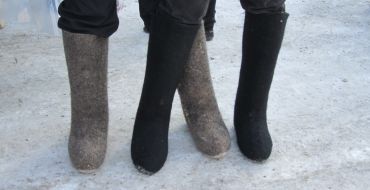 Traditionelle Filzstiefel Walenki