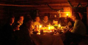 Abend in Huette ohne Strom