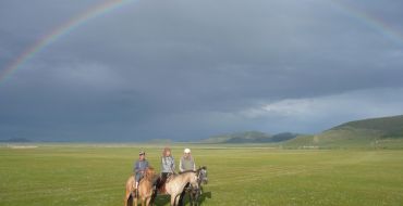 Reiter und Regenbogen