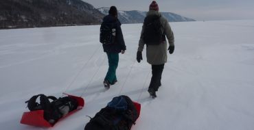 Aufrollbare Wanderschlitten