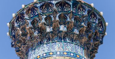 Minarett der Ulugbek Medresse, Samarkand