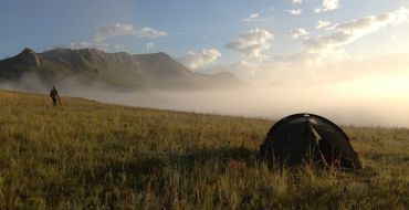 Morgennebel in der Nordost-Mongolei