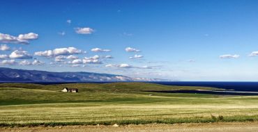 Steppenlandschaft im Süden Olchons