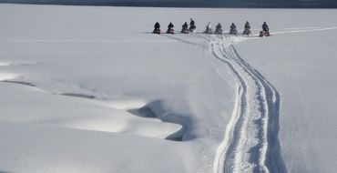 Motorschlitten in Formation