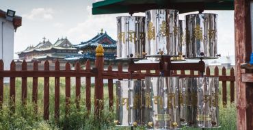 Gebetsmühlen im Kloster Erdene Zuu