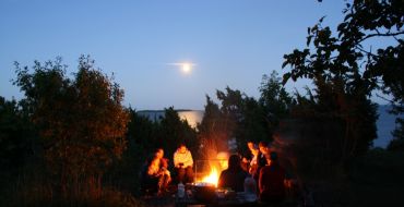 Lagerfeuer bei der Seekajaktour